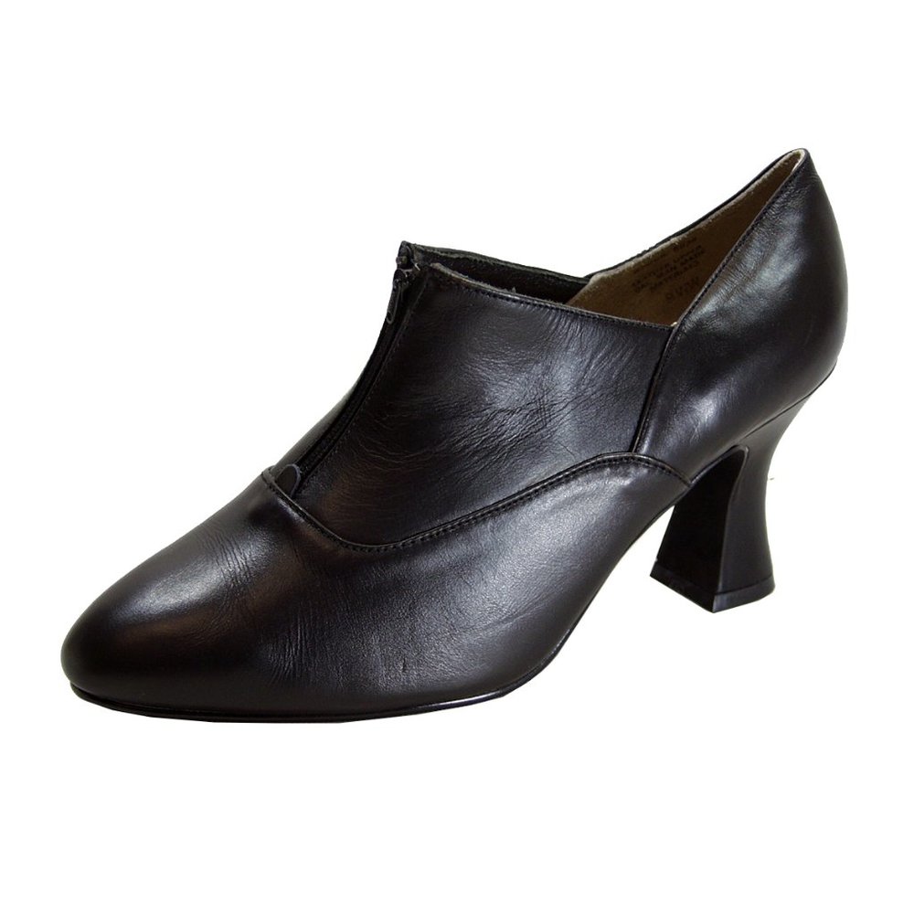 👠PEERAGE Silvia Women's Wide Width Louis-Heel Leather Dress Pumps👠